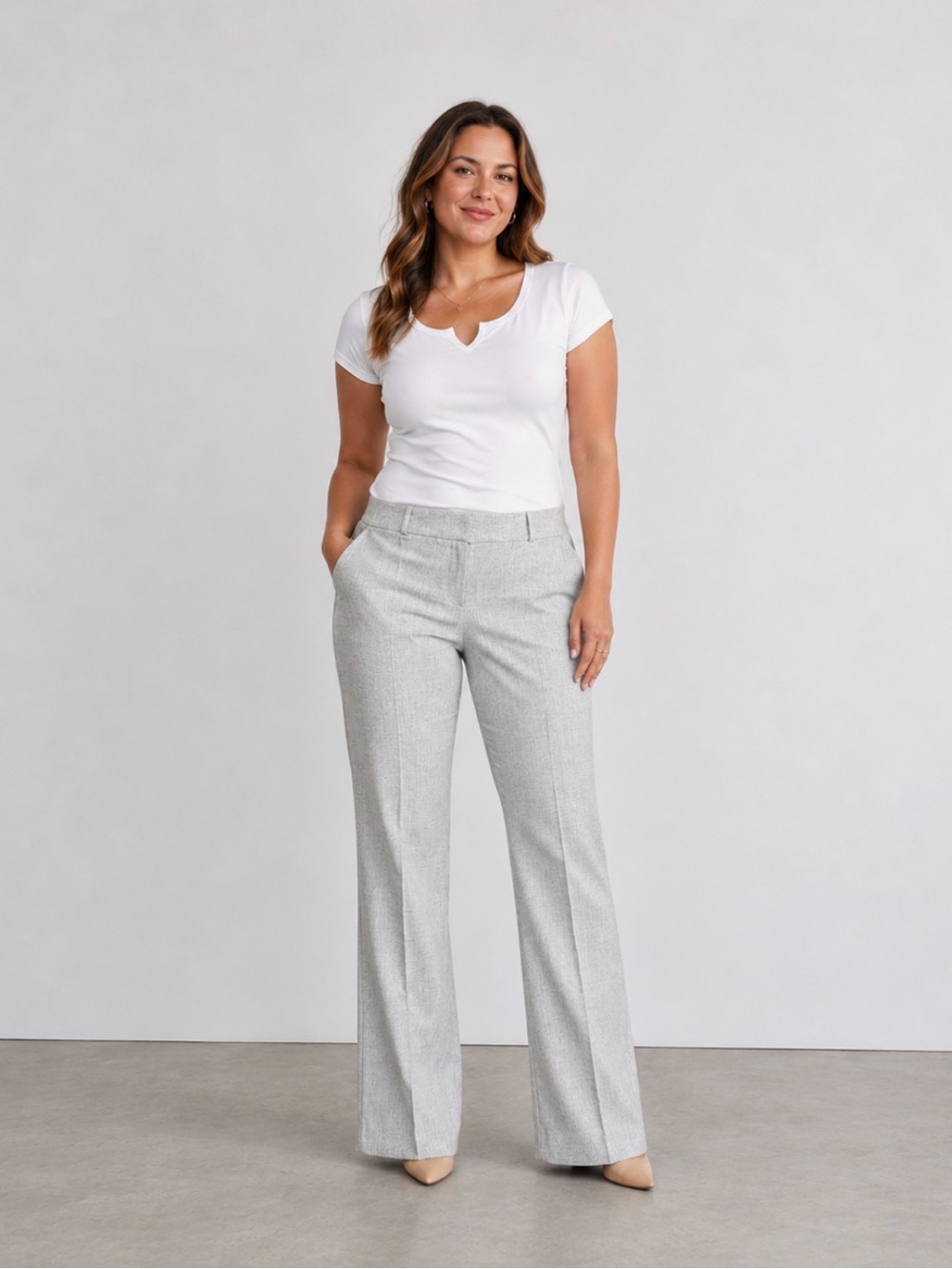 The Limited Drew Fit Light Gray Women’s Size 12 Stretch Career Trousers